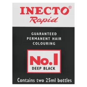 Inecto Rapid Deep Black Permanent Hair Colouring 25ml