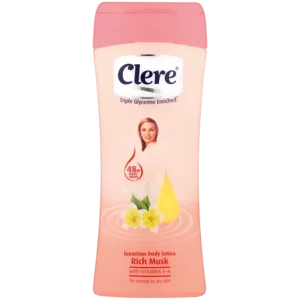 Clere Triple Glycerine Enriched Rich Musk Luxurious Body Lotion Bottle 400ml
