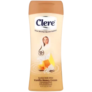 Clere Tissue Oil & Pure Glycerine Enriched Vanilla Honey Cream Luscious Body Lotion Bottle 400ml
