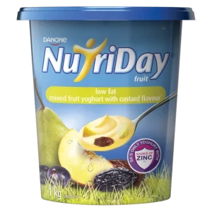 Nutriday Yoghurt 1Kg S/Fruit & Custard