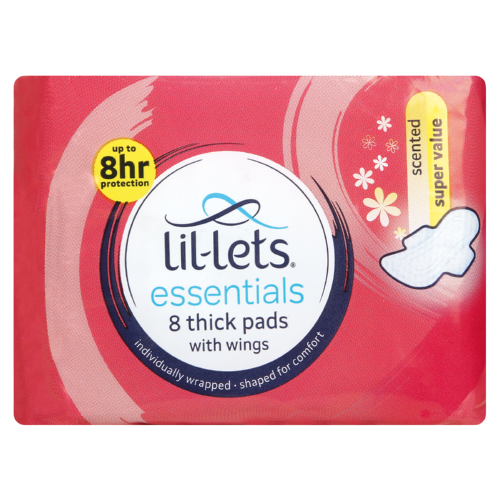 Lil-Lets Essentials Scented 8 Thick Pads With Wings