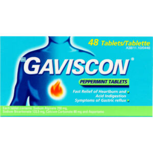 Gaviscon Peppermint Tablets 48 Tablets