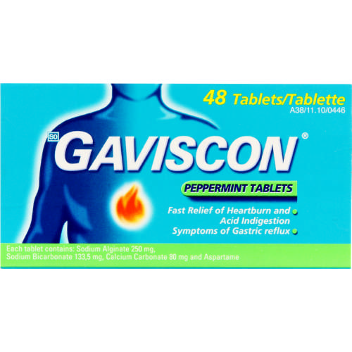 Gaviscon Peppermint Tablets 48 Tablets