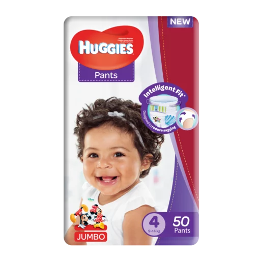Huggies Size 4 Jumbo Diaper Pants 50 Pack