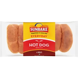 Sunbake Hot Dog Rolls 6S