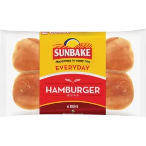 Sunbake Hamburger Buns 6'S