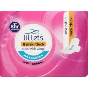Lil-Lets Maxi Thick Super Pads Unscented 8