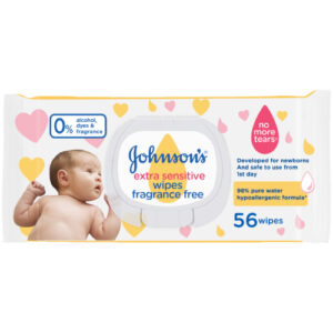 Johnson's Extra Sensitive 56 Wipes
