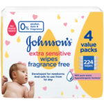 Johnson's Extra Sensitive 224 Wipes