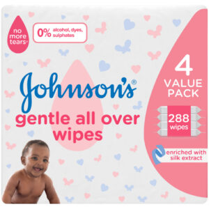 Johnson's Gentle All Over 288 Wipes