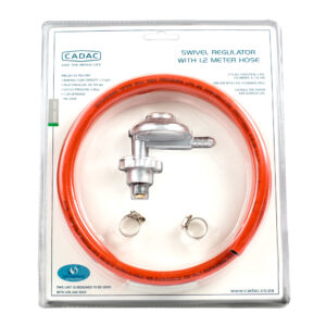 Cadac Regulator Swivel 1.2M Hose & 2 Clamps