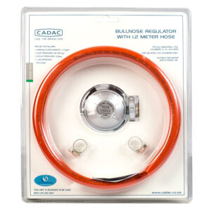 Cadac Regulator Bullnose 1.2 Hose & 2 Clamps