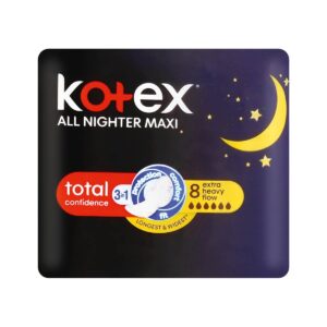 Kotex Overnight Maxi Pads All Nighter 8's