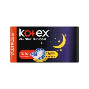 Kotex Overnight Pads All Nighter Duo 16's