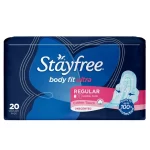 Stayfree Body Fit Ultra Regular Cotton Touch Unscented Sanitary Pads 20 Pack