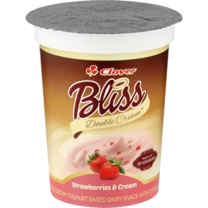 Clover Bliss Double Cream Strawberries & Cream Yoghurt Based Dairy Snack 175g