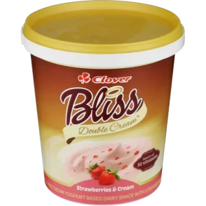 Clover Bliss 1Kg Double Cream Yog Strawb