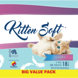 Kitten Soft 2 Ply 18S Mini 200 Sheets