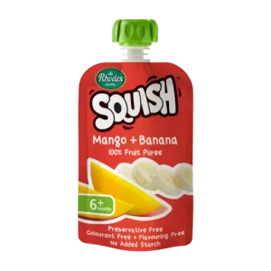 Rhodes Squish Mango & Banana Fruit Puree 6 Months+ Pouch 110ml