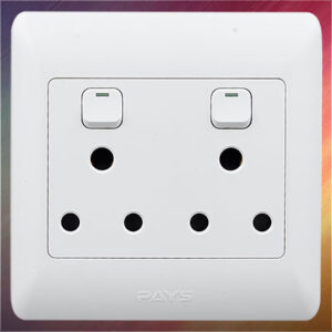 Pays Wall Socket Double 4x4
