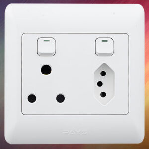 Pays Wall Socket 1x3Pin 1x2Pin 4x4