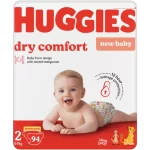 Huggies Dry Comfort Jumbo Pack Size 2 Diapers 94 Pack