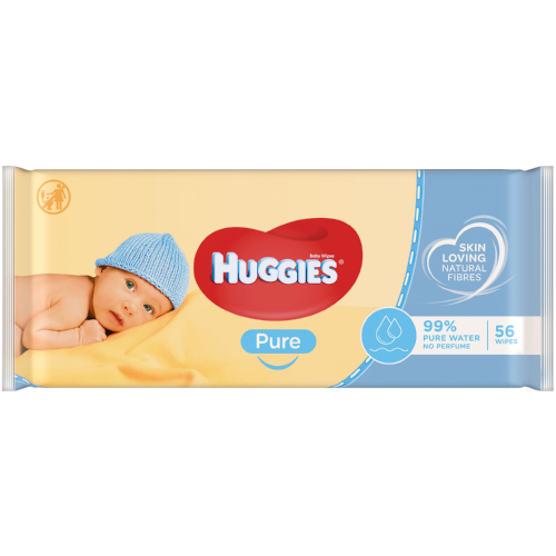 Huggies Pure Baby Wipes 56 Wipes