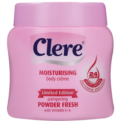 Clere Powder Fresh Moisturising Body Crème 500ml