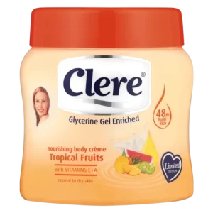 Clere Glycerine Gel Enriched Tropical Fruits Nourishing Body Crème Tub 500ml