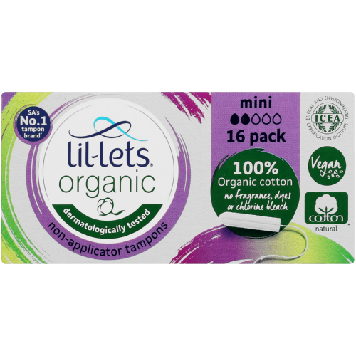 Lil-Lets Non-Applicator Tampons Mini 16 Tampons