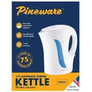Pineware White Automatic Kettle 1.7L PAK834 1.7L