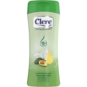 Clere Triple Glycerine Enriched Smoothing Avocado Milk Body Lotion Bottle 400ml