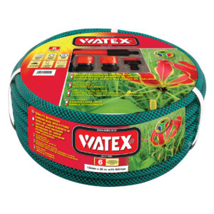 Watex Garden Hose + Fittings Reinforced (12mm x 20m) 6 Year Warranty 12020F