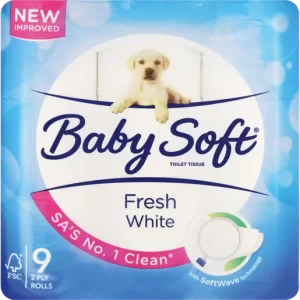 Baby Soft White 2 Ply Toilet Rolls 9 Pack
