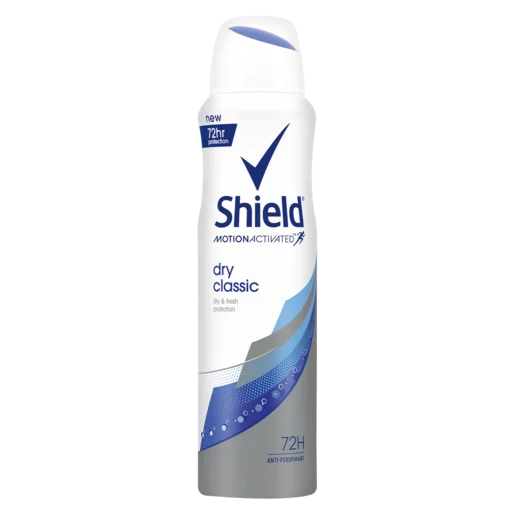 Shield Motion Sense Classic Dry Ladies Body Spray Anti-Perspirant 150ml