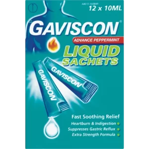 Gaviscon Peppermint Anti-Acid Liquid Sachets 12 x 10ml